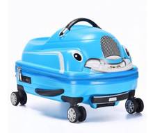 Maleta de montar para niños, maleta con ruedas 3D para Scooter, bolso de viaje con ruedas giratorias, equipaje, camión rodante 2024 - compra barato