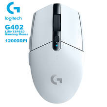 Logitech-ratón inalámbrico G304 LIGHTSPEED para juegos, Mouse con Sensor HERO, batería AA de 12000DPI, eficiencia 10X para Windows y Mac 2024 - compra barato
