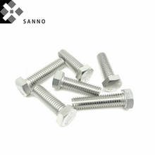 10pcs/pack US stainless steel hex bolt 1/4-20 hex bolt UNC external hexagon screw bolts 5/16-18  3/16-24 2024 - buy cheap