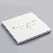 Livro de visitas personalizado de prata, livro de visitas de casamento alternativo, presentes de casamento para casal 2024 - compre barato