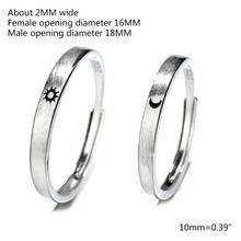 Sun and Moon Lover Couple Rings Set Simple Fashion Men Women Ring Engagement Wedding Jewelry Gifts 2024 - buy cheap