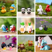 1PC Random Color Micro Landscape Cute Cartoon Animal Resin DIY Garden Home Decoration Figurines Miniatures 2024 - buy cheap