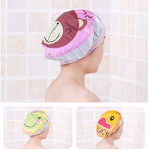 PVC Waterproof Shower Caps Eco-friendly Cartoon Lovely Elastic Band Hat Bath Cap Bathroom Supplies Shower Cap 2024 - buy cheap
