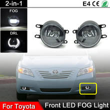 Luz LED antiniebla delantera para coche Toyota, faro delantero blanco para vehículo Toyota RAV4, Sienna, Avensis, Prius, Aurion, Camry, Corolla, Halo, DRL 2024 - compra barato