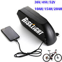 Electric bicycle battey  tiger shark 36V 48V 52V 10ah  15ah  20AH  18650  rechargeable Lithium Battery USB for 500-1500W Ebike 2024 - compre barato