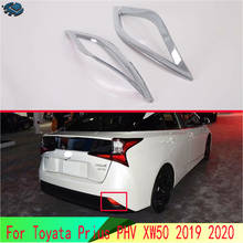 Para toyata prius phv xw50 2019 2020 acessórios do carro abs chrome refletor traseiro luz de nevoeiro lâmpada capa guarnição moldura quadro estilo 2024 - compre barato