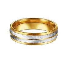Anéis de dedo em forma de folha esculpidos para homens, anéis de aço inoxidável dourados e prateados, pulseira de casamento para homens, joias da moda, presente 6mm 2024 - compre barato