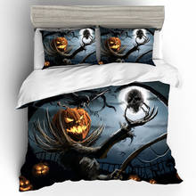 Conjunto de lençóis de microfibra série halloween, roupa de cama, abóbora, tamanho king/queen, cobertura de edredom para casa 2024 - compre barato