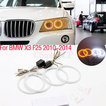 SMD cotton light LED angel eyes white and yellow DRL kit For BMW X3 F25 2010 2011 2012 2013 2014 xenon headlight Car accessories 2024 - buy cheap