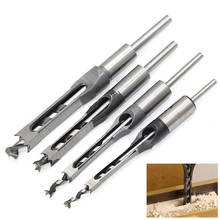 Twist Drill Bits Square Auger Mortising Chisel Drill Set Square Hole Woodworking Drill Tools Kit Set Extended Saw TP-021 4PCS 2024 - buy cheap