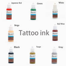 15ml profissional tatuagem pigmento puro natural planta extrato fórmula tinta conjunto corpo pintura 2 pçs sobrancelha lábio pintura 20 cores 2024 - compre barato