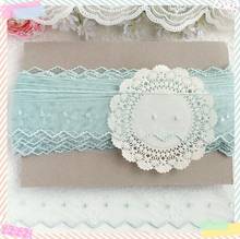 3 Meters/lot 4.5cm New Pretty Mint Blue Lace Applique Embroidery Lace Ribbon Sewing Accessories Hot Sale Embroidered Lace Trim 2024 - buy cheap