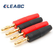 4pcs New 4mm Plugs Gold Plated Musical Speaker Cable Wire Pin Banana Plug Connectors 2024 - buy cheap