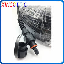 SM-Cable de fibra óptica impermeable, 12 núcleos, 6,0mm, chaqueta LSZH negra, 10M, 15M, 20M, 12F, MPO/APC hembra a MPO/APC hembra 2024 - compra barato