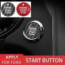 Car Stickers For Ford Focus Escort Everest Edge Mondeo F-150 Carbon Fiber Engine Start Stop Button Cap Ignition Device Cover Tri 2024 - buy cheap