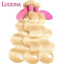 Luduna-cabelos humanos ondulados 613, loiro, brasileiro, para mulheres negras, pacote com 3/4 de cabelo 2024 - compre barato