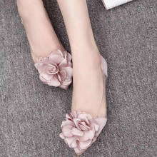 New Spring Summer 2019 Flats Shoes Big Camellia Sweet Lady Transparent Flat Heel Shoes Summer Sandals Slip On Basic Loafers 2024 - buy cheap