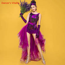 Latin Dance Skirt Female Child Adult Sexy Dress Competition Clothes New Professional Performance Practice Clothing 2024 - buy cheap