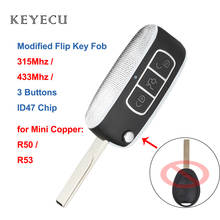 Keyecu Upgraded Flip Folding Remote Car Key Fob 315 / 433MHz with ID73 Chip for BMW Mini Copper R50 R53 2002 2003 2004 2005 2024 - buy cheap