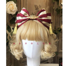 Red White Gold KC Headband Japnaese Style Soft Sister kimono Series Tassel Big Bow Hair hoop Headdress Ancient Style Hairband 2024 - buy cheap