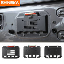 Shineka suporte para placa de carro, acessório para traseira de exaustão, para jeep wrangler jk jl 2007-2020 2024 - compre barato