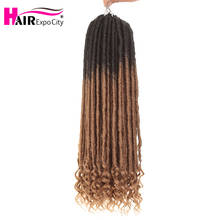 20inch Goddess Hair Ombre Goddess Faux Locs Crochet Braids Soft Natural Braid Synthetic Braiding Hair Extensions Hair Expo 2024 - buy cheap