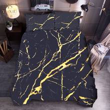 YuXiu luxury New Marbling Duvet Cover Sets Bedding Set Black Bed Linen Quilt Covers 3Pcs Twin Full Queen King Single 2024 - buy cheap