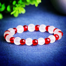 Wholesale Chinese Hand Knitted Stone Colorful Beads Elastic Bracelet Charm Jewellery Fashion Man Woman Lucky Amulet Gifts New 2024 - buy cheap