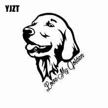 YJZT-calcomanía de vinilo Love My Golden Retriever para ventana de coche, pegatina de decoración para perro, mascota, C24-1136 negro/plateado, 12,3x15,8 cm 2024 - compra barato
