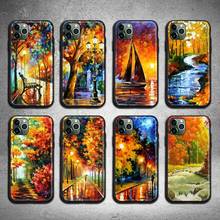 Night Van Gogh Art Oil Paint Autumn Maple Phone Case for iphone 12 pro max 11 pro XS MAX 8 7 6 6S Plus X 5S SE 2020 XR case 2024 - buy cheap