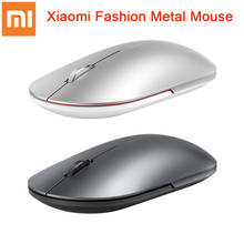 Xiaomi, mouse ótico portátil original, sem fio, mouse de jogo 1000dpi 2.4ghz, bluetooth, link, mini, mouse de metal portátil 2024 - compre barato