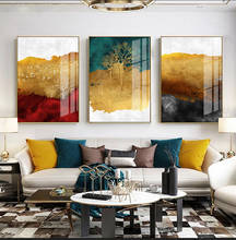 Nordic Modern Golden landscape Canvas Painting Picture and Print Poster for Living Room Wall Art Decorative Bedroom Home Decor 2024 - buy cheap