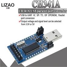 Программатор CH341 с USB на UART IIC SPI I2C, конвертер с параллельным портом, встроенный рабочий индикатор, Модуль платы лампы 2024 - купить недорого