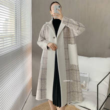 2021 New Fashion Women Faux Mink cashmere Big pocket Wool Jacket women Warm Loose Winter Coat  Female Casual Tops 2024 - buy cheap
