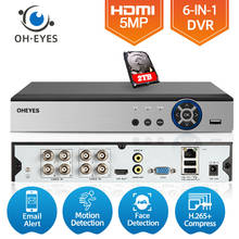 6 In 1 8CH 5MP AHD DVR Hybrid Video Face Detection Support 5MP AHD Camera 4MP IP Camera CCTV Digital Surveillance Video Recorder 2024 - buy cheap