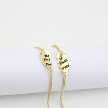 (No Minimum )2020 New Broken Heart 2 Parts Pendant Bracelet   Best Friend Bracelet  For Girls Gold Jewelry ! 2024 - buy cheap