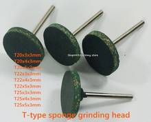 10pcs/lot Handle Dia.3mm Multi-size T-type sponge grinding head polishing wheel groove polishing head 2024 - buy cheap