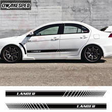 Car Styling Door Side Skirt Sticker For-Mitsubishi Lancer Sport Stripes Auto Body Decor Vinyl Decals Exterior Accessories 2024 - buy cheap