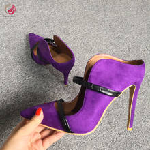 Original Intention New Purple Pointed Toe Thin High Heels Shallow Pumps Woman Gorgeous Grace Party Pumps Female Elegant Shoes 2024 - buy cheap