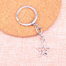 20pcs star pentagram Keychain 23*20mm Pendants Car Key Chain Ring Holder Keyring Souvenir Jewelry Gift 2024 - buy cheap