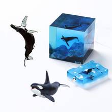 Mini Molde de resina de modelado de ballena, rellenos luminosos del océano, materiales de relleno DIY, artesanía de joyería artística de resina, 5 uds. 2024 - compra barato