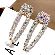 Luxury Shiny Crystal Hair Pins Simulated Pearl Hair Clips For Women Hair Jewelry Korean Hairpins Headwear Hair Accessories 2024 - buy cheap