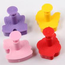 1 Set 3D Baby Shower Hand Press Biscuit Stamp Cookie Plunger Cutter Chocolate Cake Mold Baking Pastry Tools 2024 - buy cheap