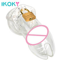 IKOKY Penis Rings Anti-masturbation Sex Toys for Men Male Male Chastity Device Chastity Lock CB6000 Cock Cage with 5 Rings 2024 - buy cheap