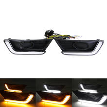 For Honda CR-V CRV 2017 2018 2019 Car Daytime Running Lights Fog Lamp Case LED DRL With Flashing Yellow Turning Signal 2024 - buy cheap