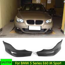 2PCS/Set Carbon Fiber Front Bumper Lip Splitters Apron Flaps For BMW 5 Series E60 M Sport 2003-2009 2024 - buy cheap