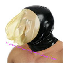 latex Hoods rubber mask  for ault back zip(with a little hole) steampunk accessories 2024 - buy cheap