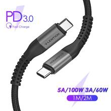 2M USB C to USB Type C Cable for Xiaomi Redmi Note 8 Pro Quick Charge 3.0 PD 100W Fast Charging for MacBook Pro 16 Charger Cable 2024 - buy cheap