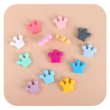 20pcs/lot Silicone Crown Beads BPA Free Silicone Teething Beads Baby Chew Teething Necklace DIY Pacifier Clips Accessory 2024 - buy cheap