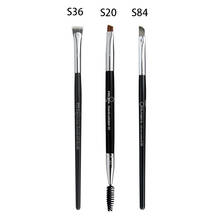 3pcs Professional Brow Contour Brush Small Fan Brush Pro Brow Comb Brush Angled Lip Brush Eyebrow Lipgloss Makeup Brush Set 2024 - buy cheap